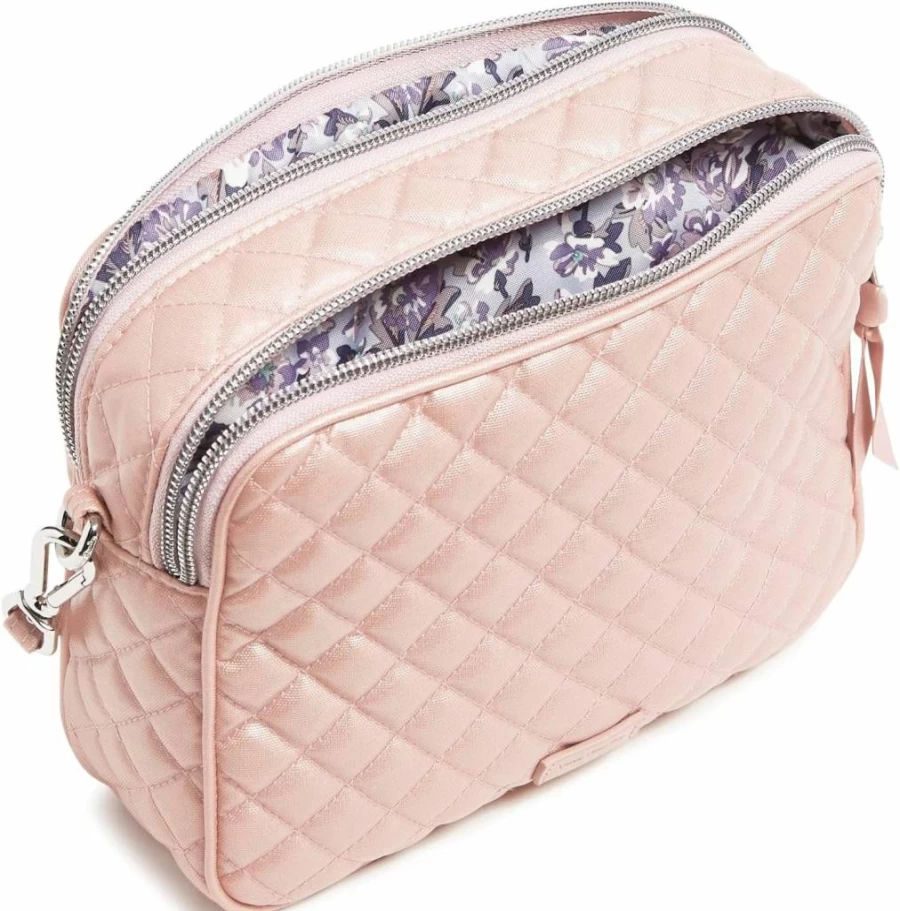 Vera Bradley Women's Evie Crossbody Bag - Cotton Handbag for Women Stylish & Lightweight Purse