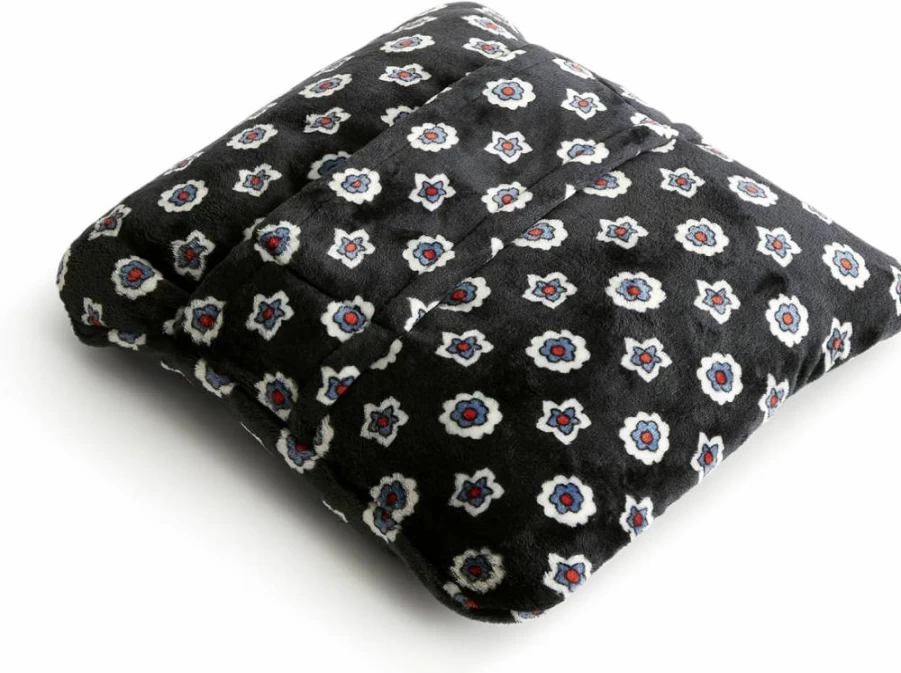 Vera Bradley Women's Soft Fleece Plush Travel Blanket – Cozy Lightweight Throw for Airplane Car and Home