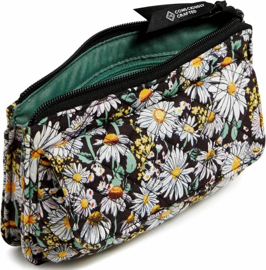 Vera Bradley Women's RFID Blocking Crossbody Wallet Purse - Botanical Ditsy Print, Lightweight & Secure