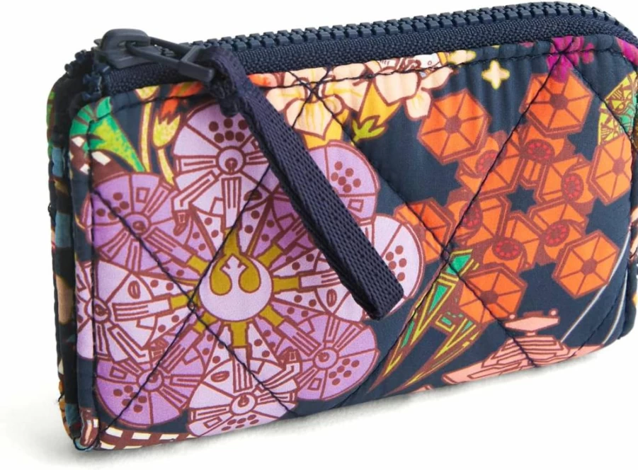 Vera Bradley Star Wars Power The Force Floral Featherweight Zip Card Holder Pouch