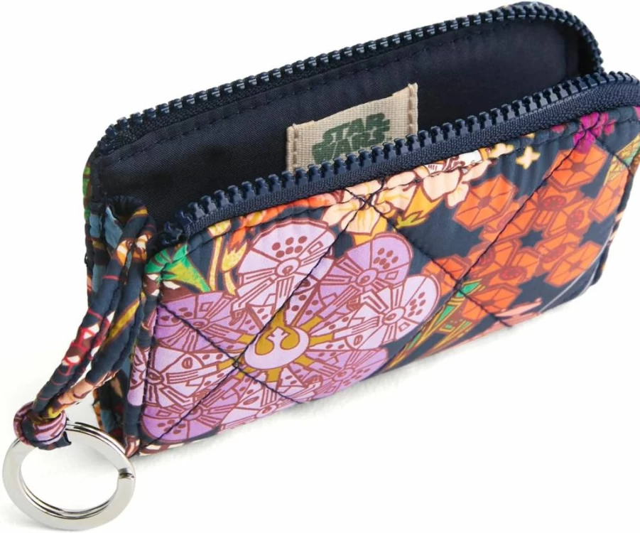 Vera Bradley Star Wars Power The Force Floral Featherweight Zip Card Holder Pouch