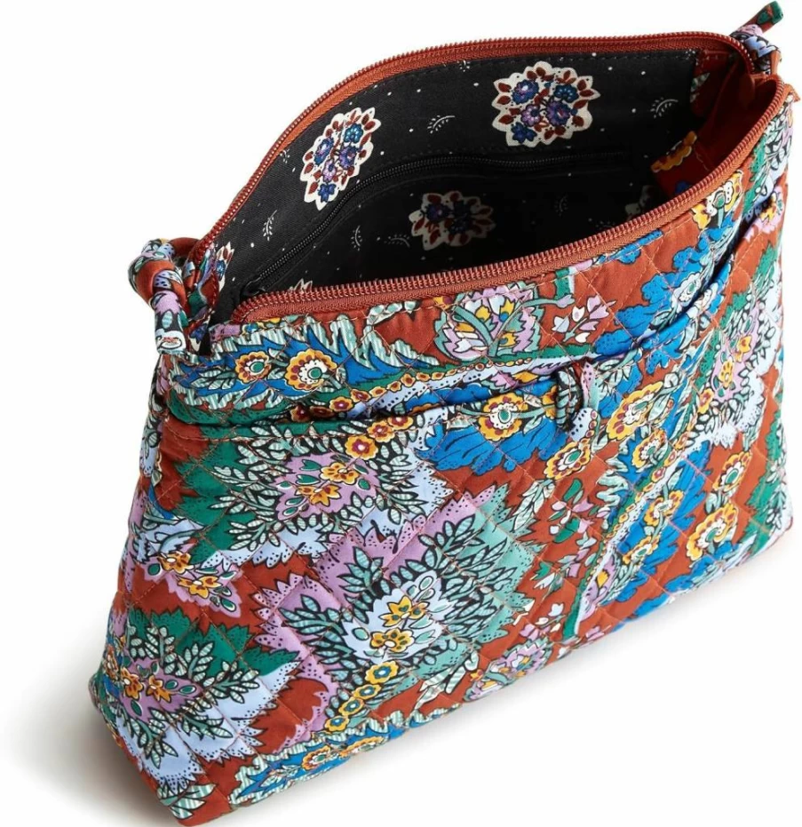 Vera Bradley Original Hipster Crossbody Bag - Premium Cotton Vegan Leather Shoulder Purse for Women