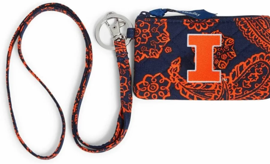 Vera Bradley Cotton Zip ID Lanyard - Reusable & Stylish Badge Holder for Work or School