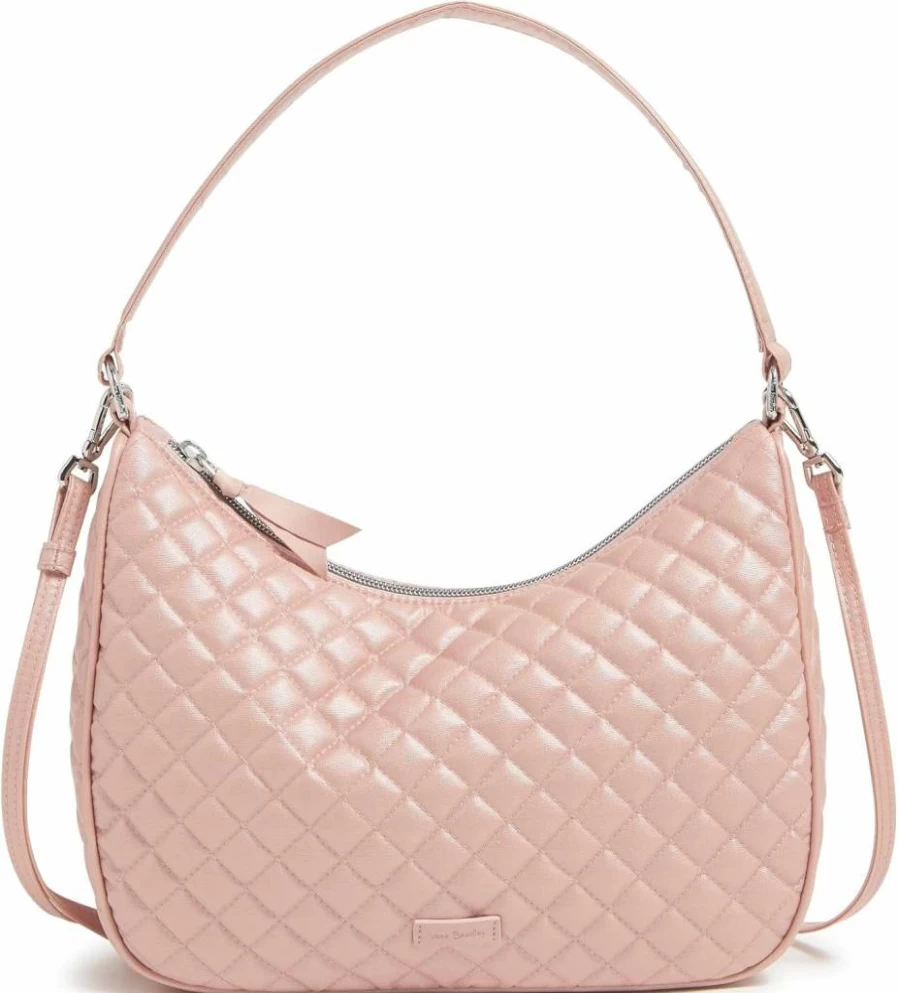 Vera Bradley Frannie Crescent Crossbody Bag for Women – Lightweight Cotton Purse with Adjustable Strap