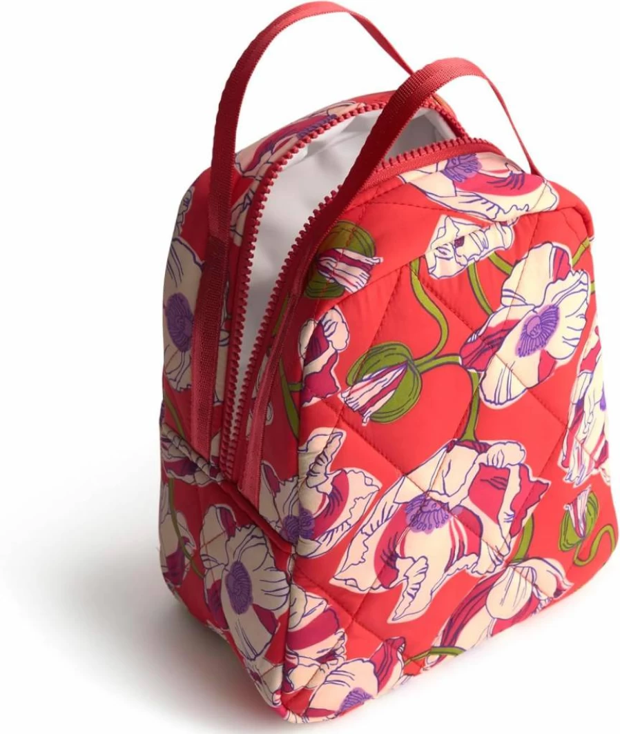Vera Bradley Lightweight Lunch Box in Spinach Green – Insulated Reusable Lunch Bag for Work & School
