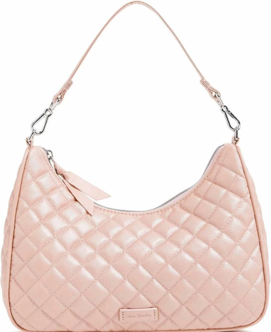 Vera Bradley Frannie Mini Crescent Crossbody Bag for Women - Lightweight Cotton Handbag with Adjustable Strap