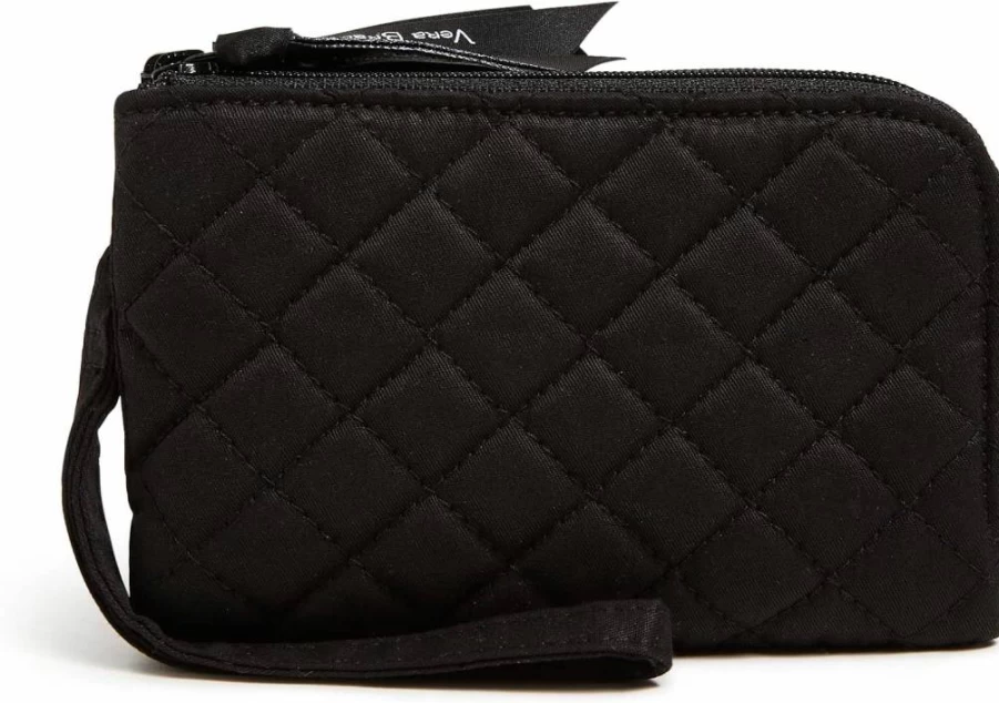 Vera Bradley RFID Blocking Double Zip ID Case Wallet for Women | Cotton Travel Wallet with Secure Card Slots