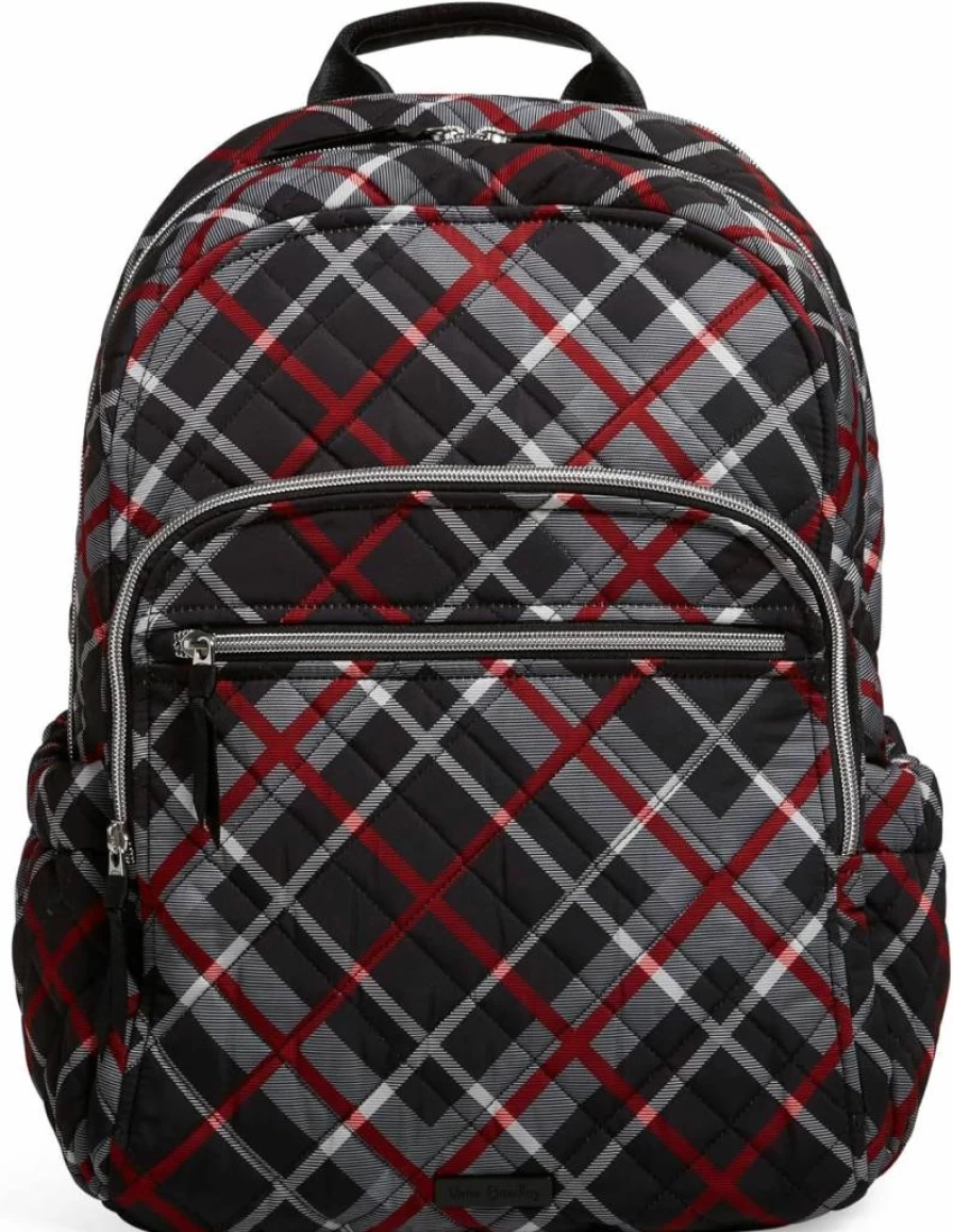 Vera Bradley Immersed Blooms Women's Twill Backpack – Lightweight Laptop Campus Bag for School & Travel