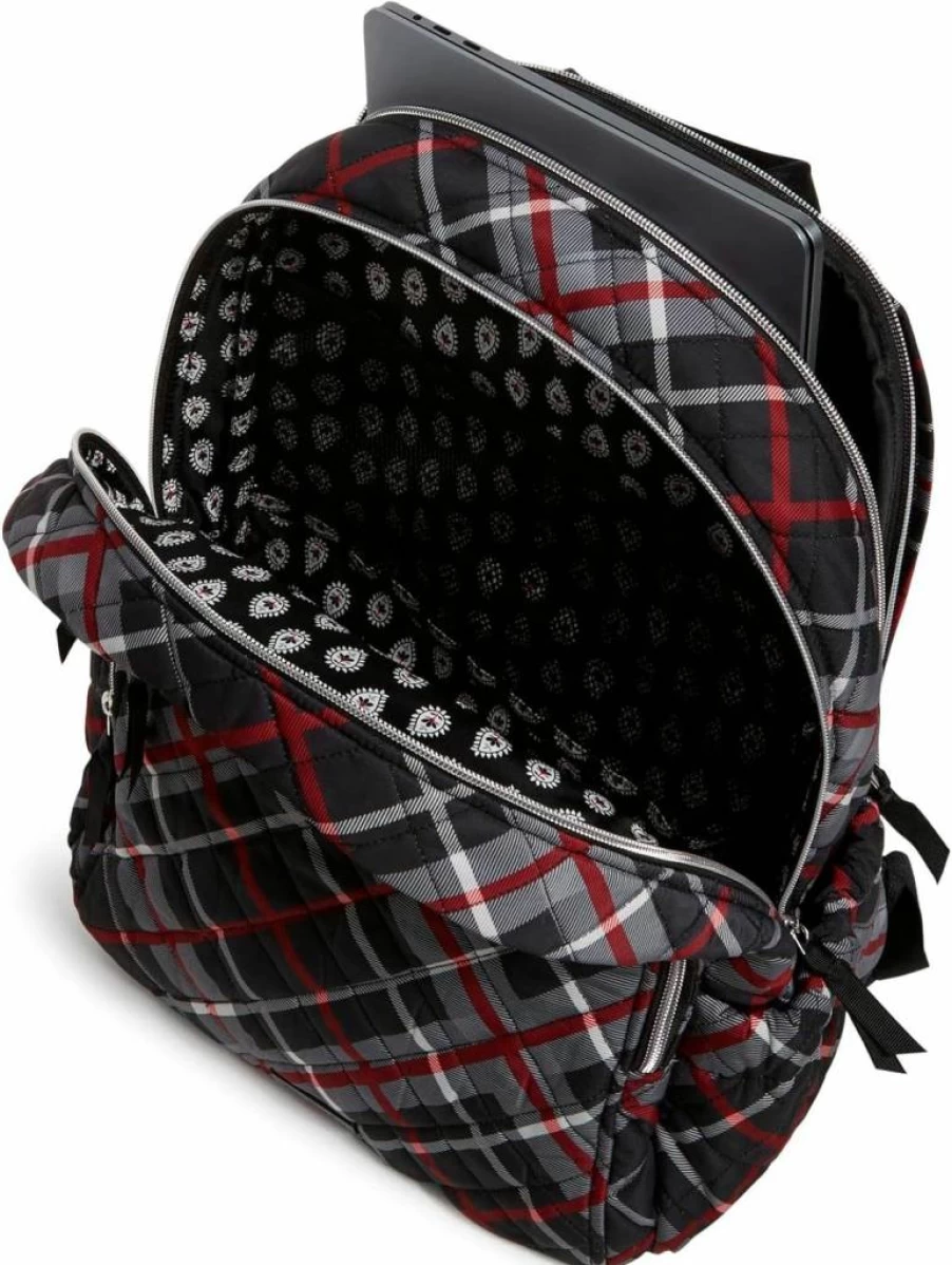 Vera Bradley Immersed Blooms Women's Twill Backpack – Lightweight Laptop Campus Bag for School & Travel
