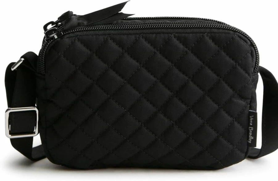 Vera Bradley Small RFID Crossbody Bag - Cotton Stadium Purse for Women