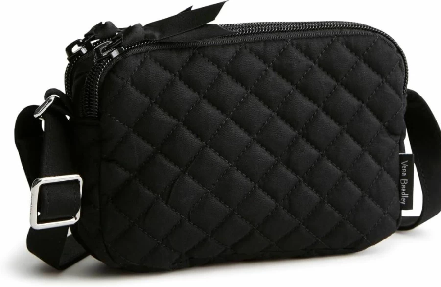 Vera Bradley Small RFID Crossbody Bag - Cotton Stadium Purse for Women