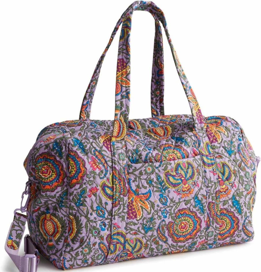 Vera Bradley Miramar Weekender Bag - Premium Cotton Travel Tote for Women, Stylish Carryall with Pockets, Lightweight Overnight Bag