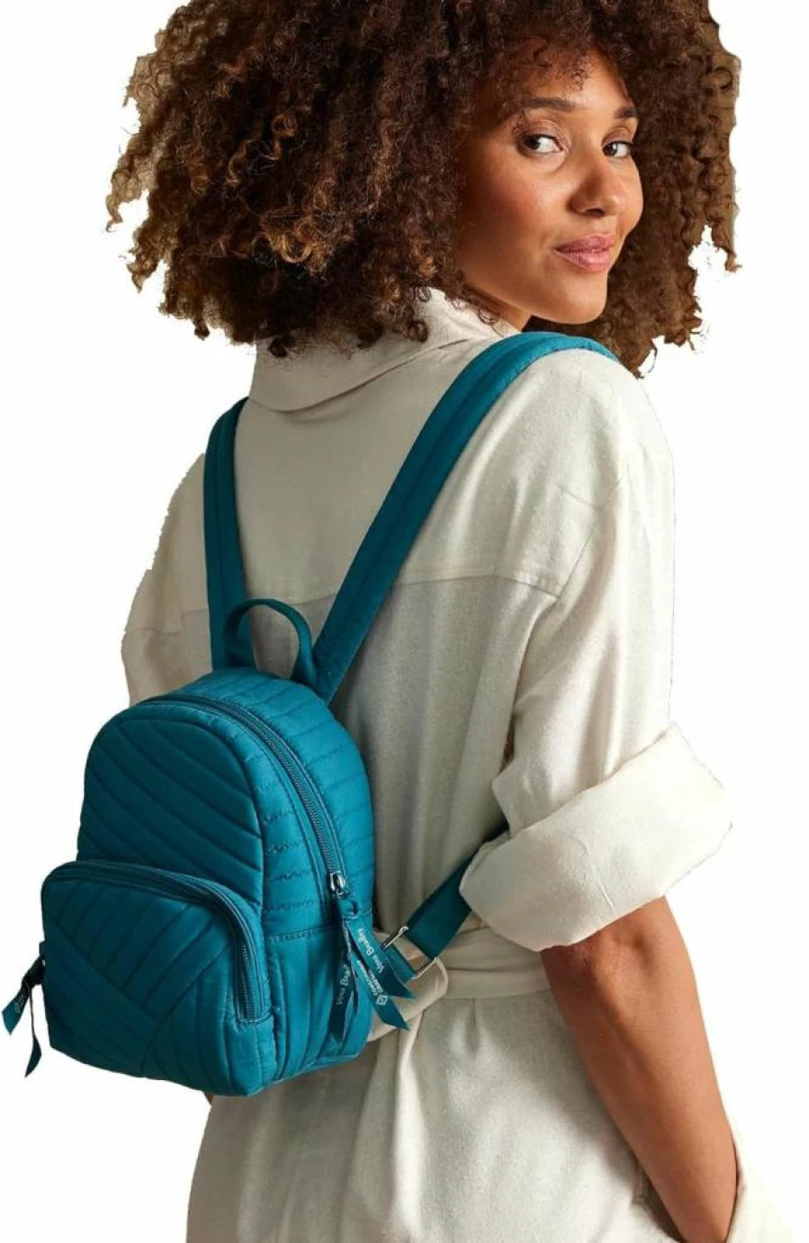 Vera Bradley Magnifique Floral Cotton Mini Backpack - Lightweight Women's Purse for Travel & Everyday Use