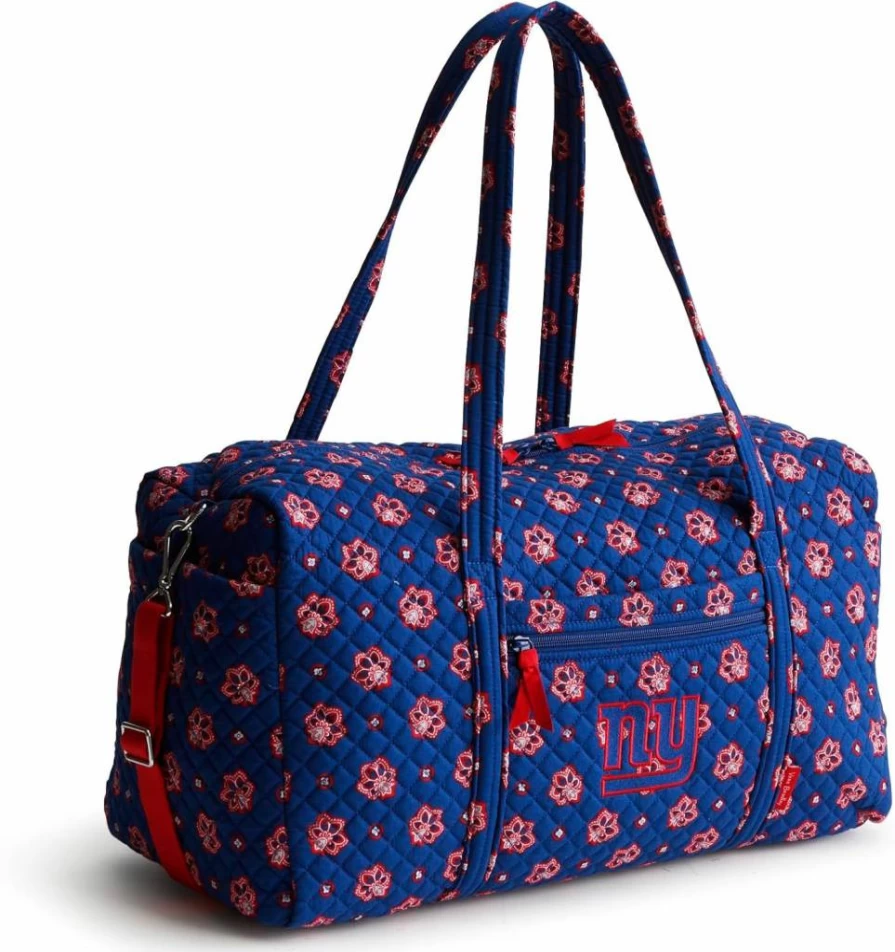Vera Bradley NFL Team Large Cotton Travel Duffel Bag for Women – Multiple Team Options