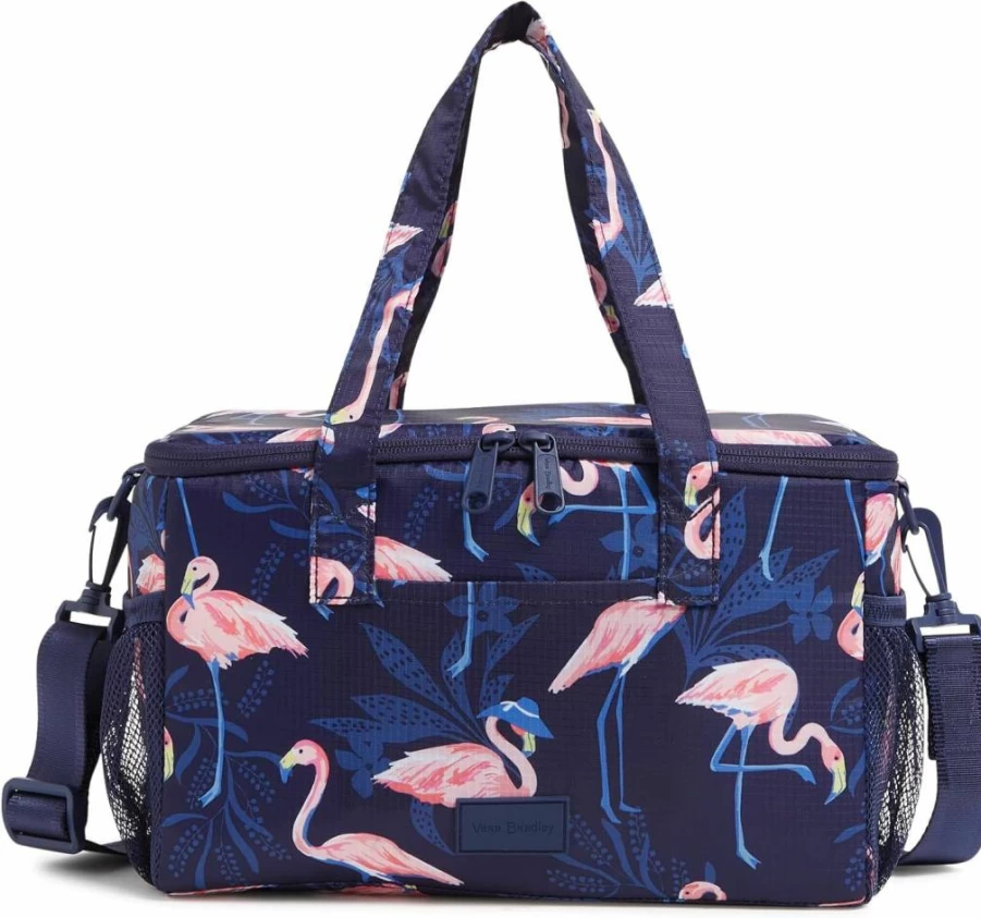 Vera Bradley Women's Eco-Friendly Ripstop Insulated Cooler Bag – Reusable Recycled Travel Picnic Tote