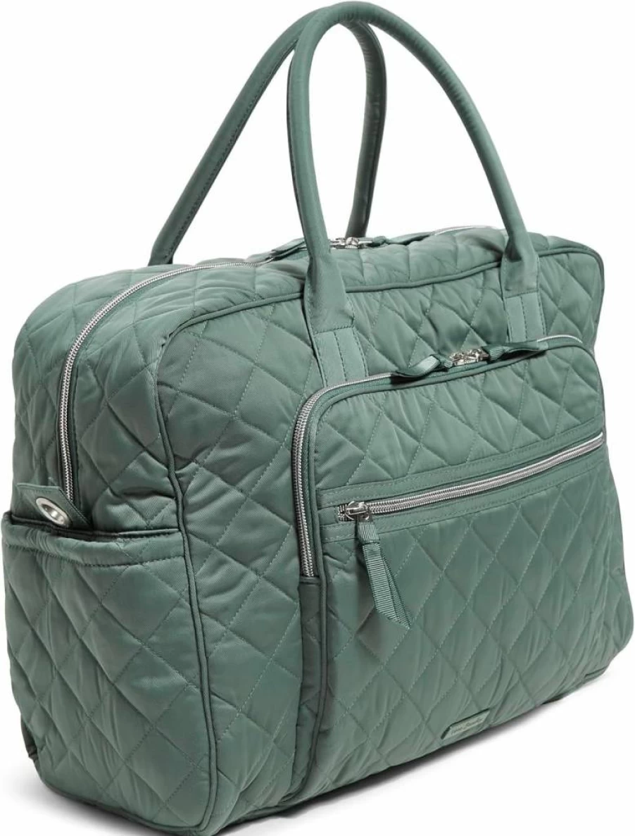 Vera Bradley Twill Weekender Bag - Lightweight Durable Travel Tote for Women, Spacious Carry-On Overnight Bag with Handles, Water-Resistant Fabric