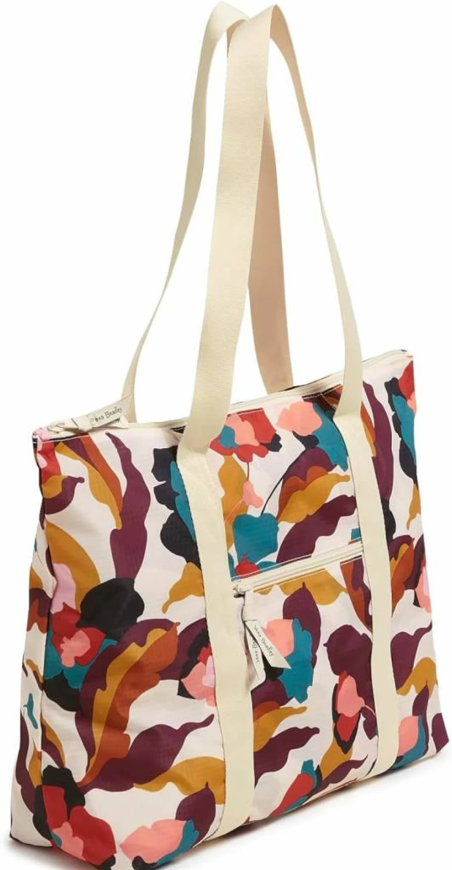 Vera Bradley Women's Lightweight Ripstop Packable Tote Bag for Travel & Everyday Use