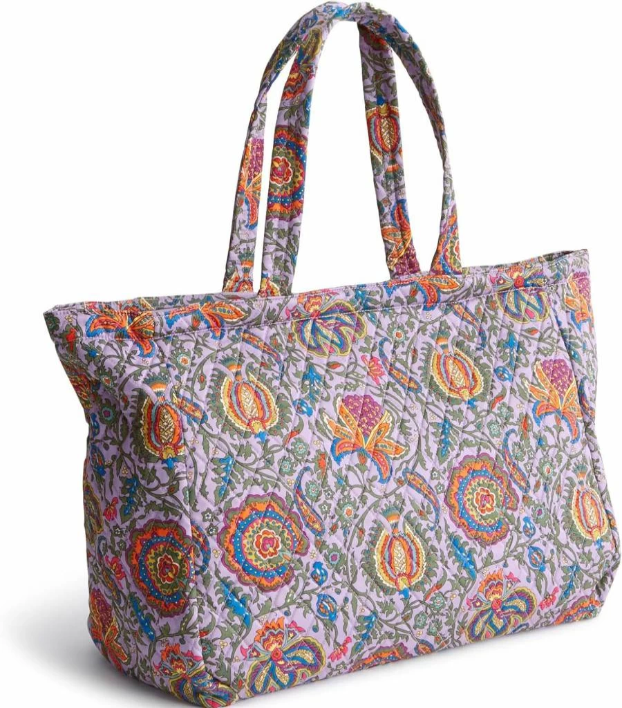 Vera Bradley Knollton Cotton Tote Bag - Lightweight Stylish Handbag for Women