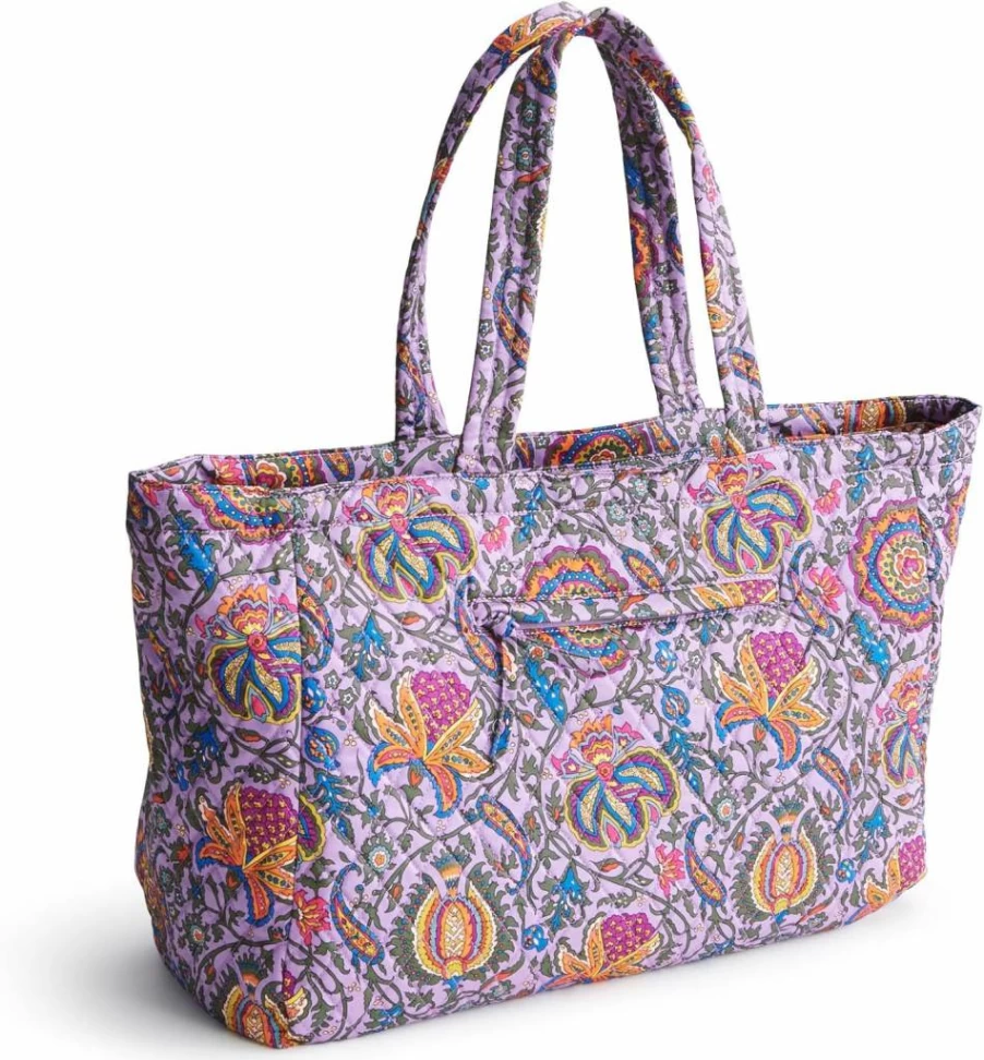 Vera Bradley Knollton Cotton Tote Bag - Lightweight Stylish Handbag for Women
