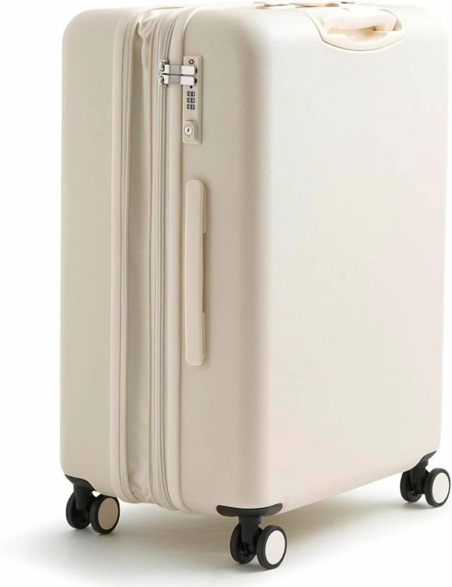 Vera Bradley Adair 26" Hardside Spinner Luggage for Women – Lightweight Expandable Suitcase with 360° Wheels, Lentil Sprout Design