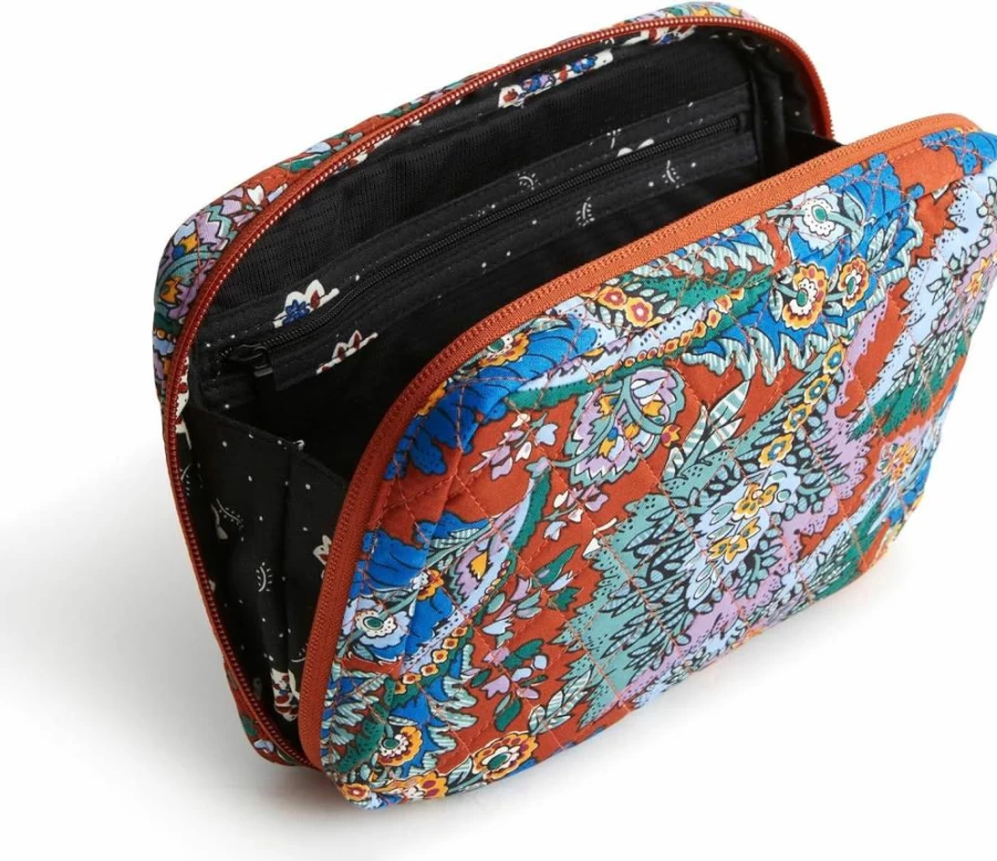 Vera Bradley Women's Cotton Cord Organizer – Premium Travel Cable Organizer Pouch for Electronics Accessories