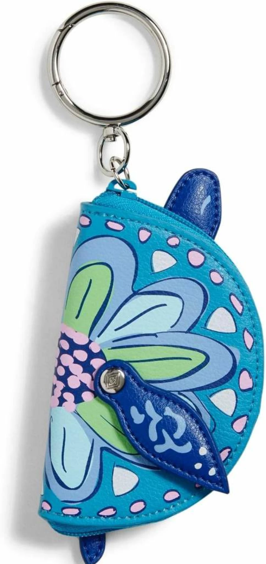 Vera Bradley Mini Kisslock Charm Crossbody Bag for Women - Stylish Polyester Wristlet Purse