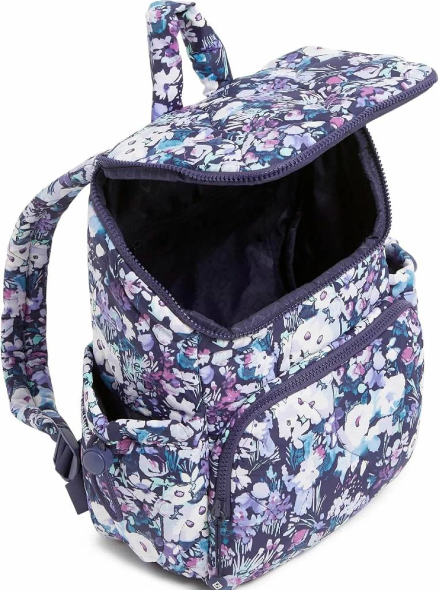 Vera Bradley Women's Lightweight Backpack - Black Featherweight Bookbag for Travel & School