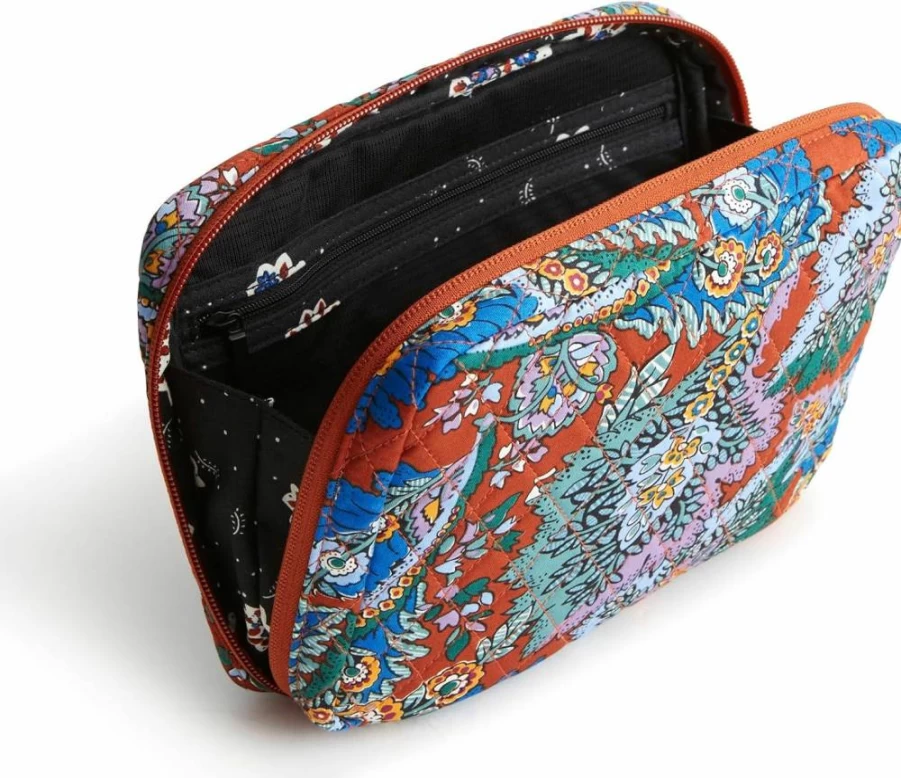 Vera Bradley Women's Cotton Cord Organizer – Premium Travel Cable Organizer Pouch for Electronics Accessories