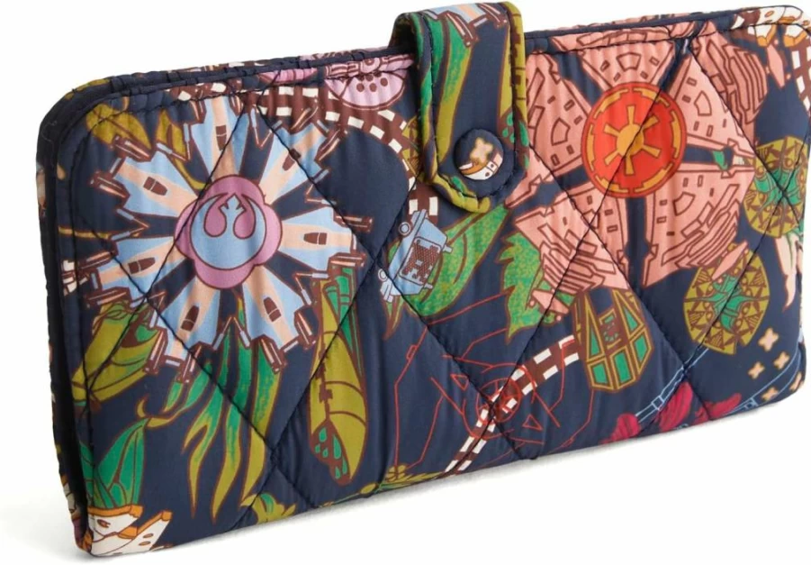 Vera Bradley Star Wars Featherweight Wallet - Power The Force Floral Design Lightweight Slim Card Holder