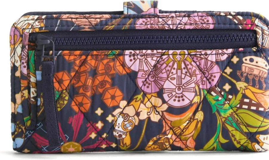 Vera Bradley Star Wars Featherweight Wallet - Power The Force Floral Design Lightweight Slim Card Holder