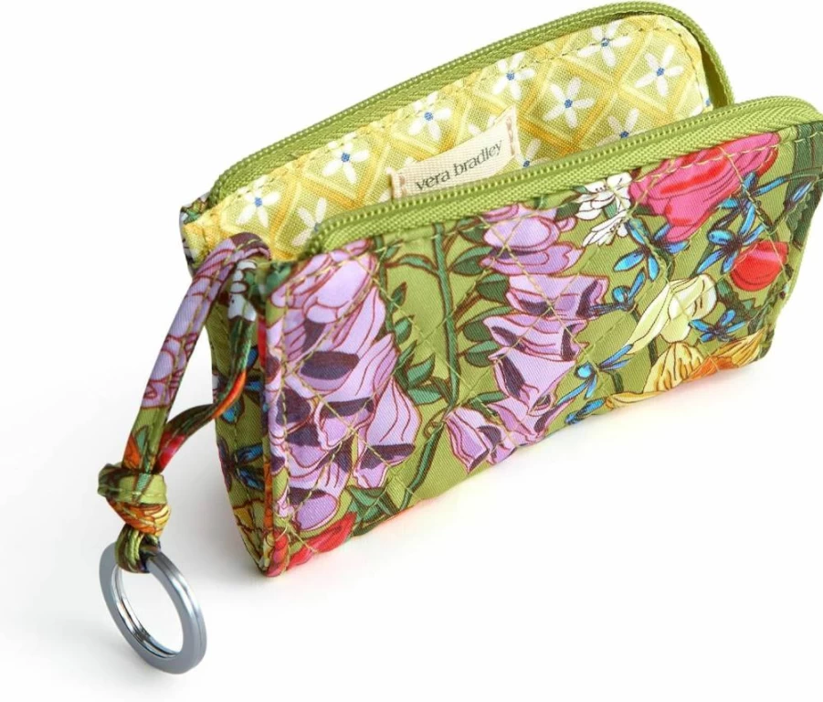 Vera Bradley Meadow Bouquet Cotton Zip Pouch – Premium Floral Card Holder for Women