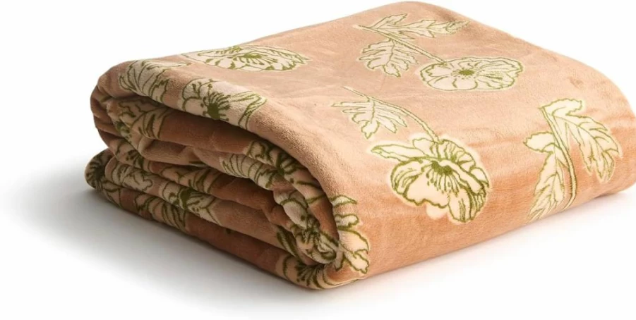Vera Bradley Anemones Macaroon Oversized Soft Throw Blanket for Cozy Comfort