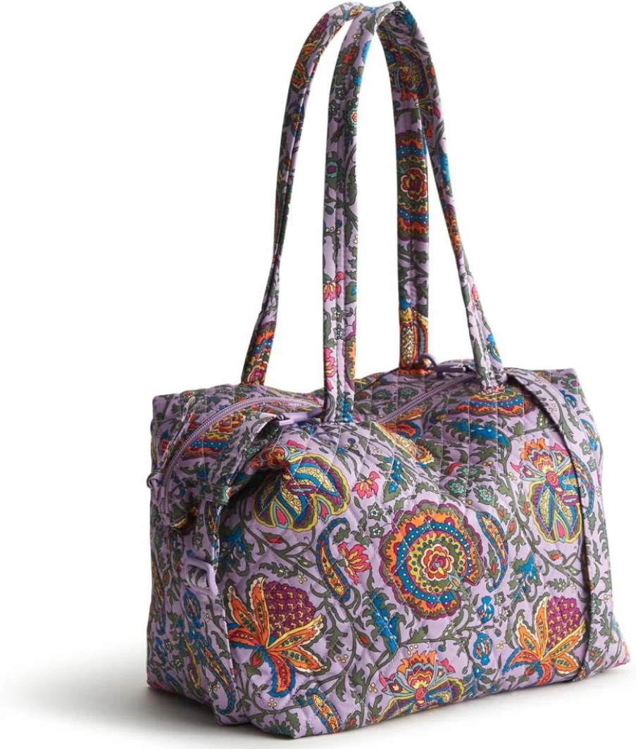 Vera Bradley Woodhill Cotton Tote Bag for Women - Lightweight Shoulder Bag with Premium Fabric, Stylish & Spacious Handbag for Everyday Use