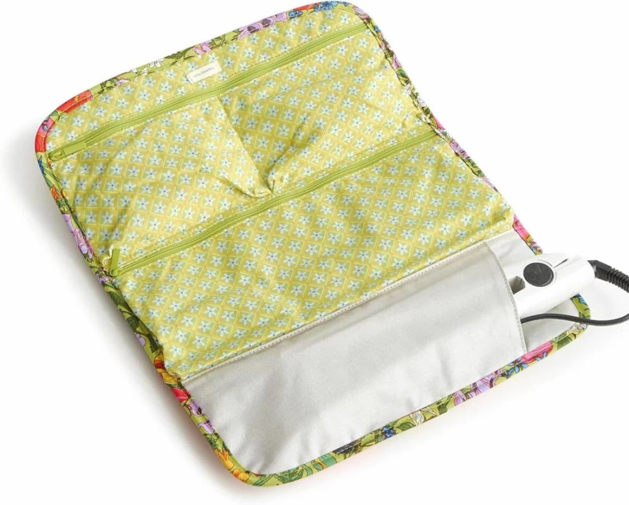Vera Bradley Meadow Bouquet Cotton Hair Accessory Organizer | Premium Travel Storage Case for Hair Ties, Clips, and Headbands