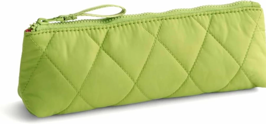 Vera Bradley Lightweight Spinach Green Pencil Case – Featherweight Zippered Pouch for School & Office Supplies