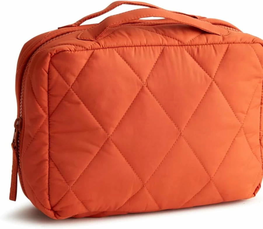 Vera Bradley Lightweight Hanging Travel Toiletry Bag for Women | Compact Makeup Organizer