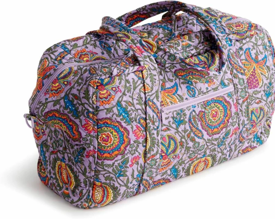 Vera Bradley Miramar Weekender Bag - Premium Cotton Travel Tote for Women, Stylish Carryall Overnight Bag, Lightweight Durable Weekend Luggage