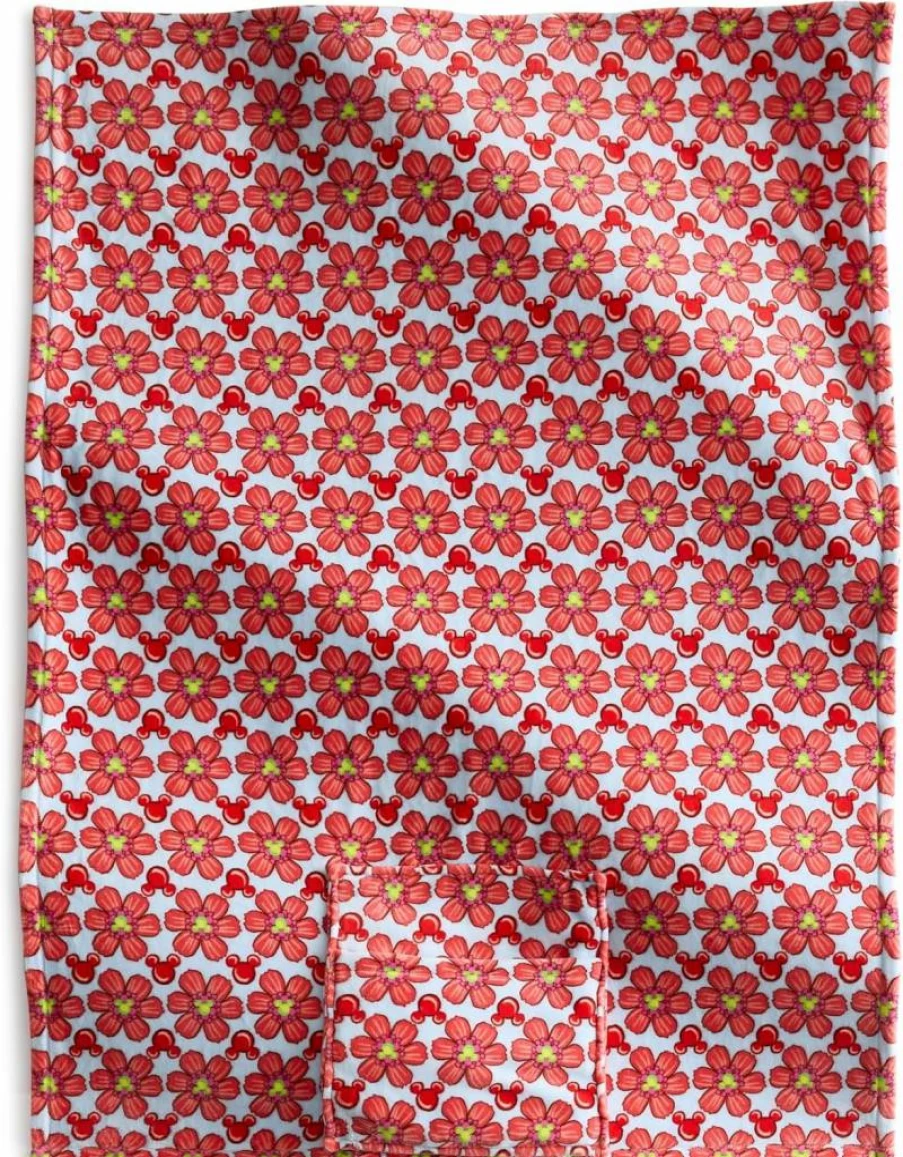 Vera Bradley Disney Mickey Mouse Fleece Travel Blanket, Soft Plush Throw, Daisy Meadow Design, One Size Cozy Blanket for Adults & Kids