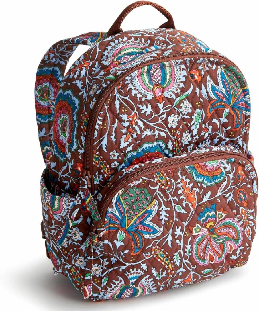 Vera Bradley Small Banbury Backpack in Premium Cotton, Meadow Bouquet Design