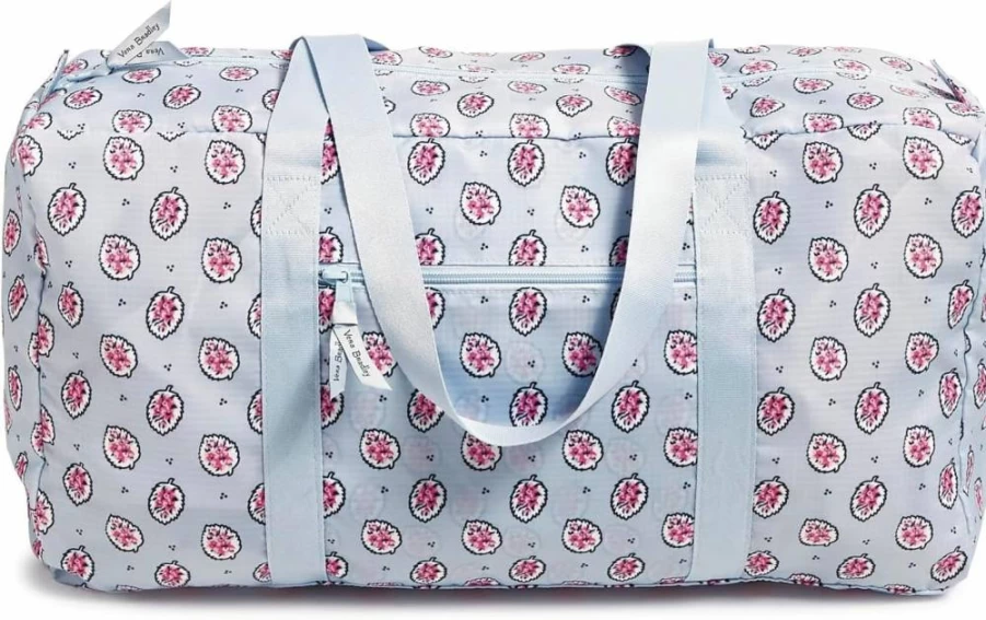 Vera Bradley Women's Lightweight Ripstop Packable Duffle Bag for Travel & Gym