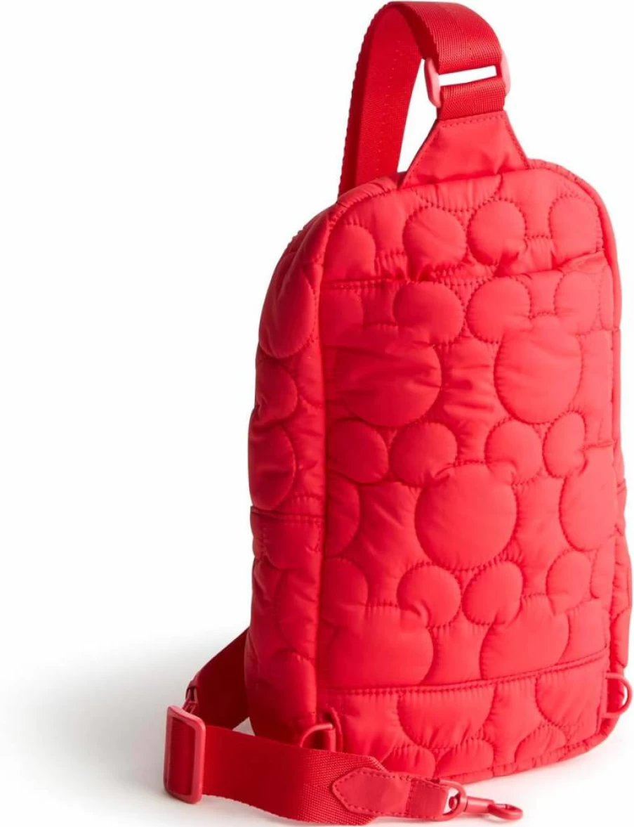 Vera Bradley Disney Lorman Sling Backpack for Women - Lightweight Crossbody Bag in Beetroot Pink