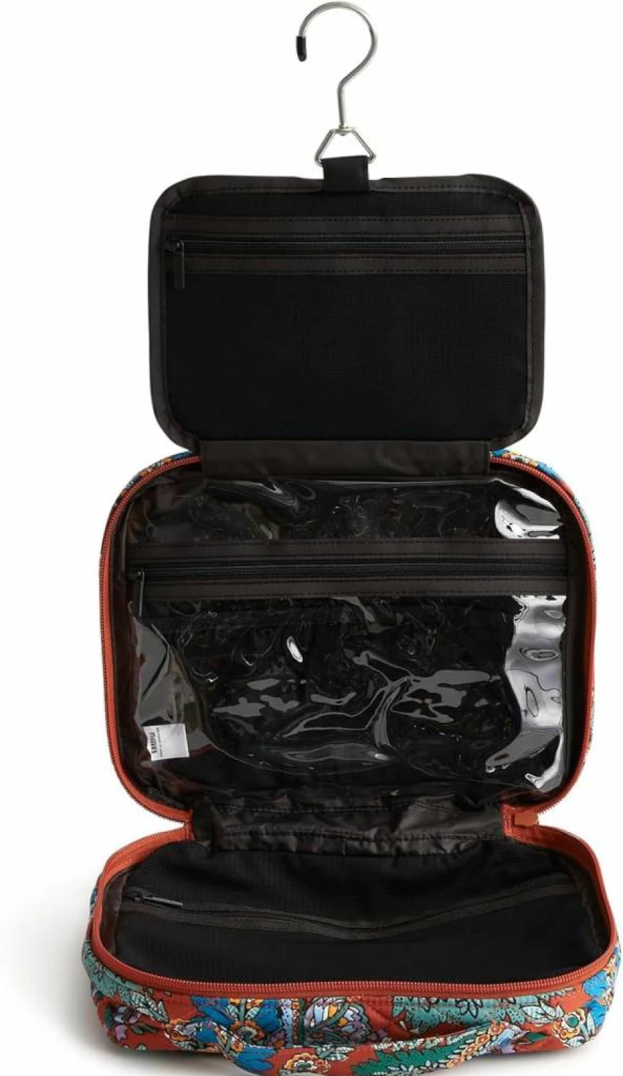 Vera Bradley Premium Cotton Hanging Toiletry Bag for Women - Travel Organizer with Hooks