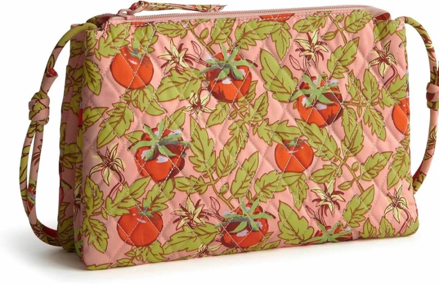 Vera Bradley Foxbury Crossbody Bag Premium Cotton Vegan Leather Shoulder Purse for Women