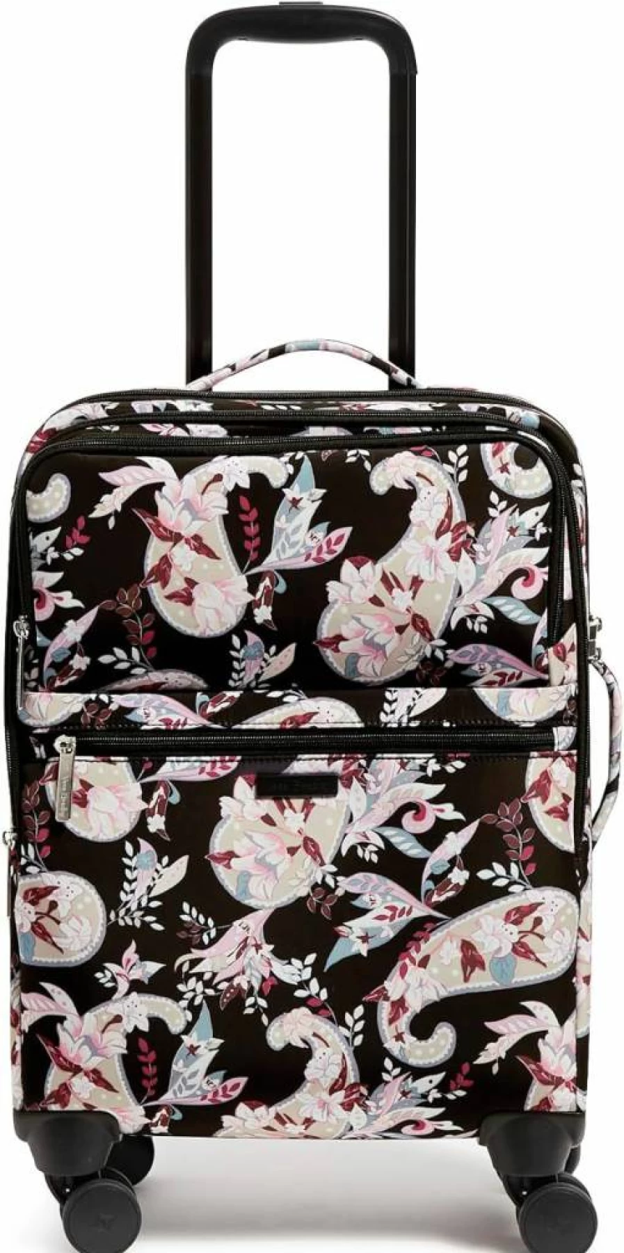 Vera Bradley Women's Lightweight Rolling Carry-On Luggage with Signature Prints, Softside Spinner Suitcase for Travel
