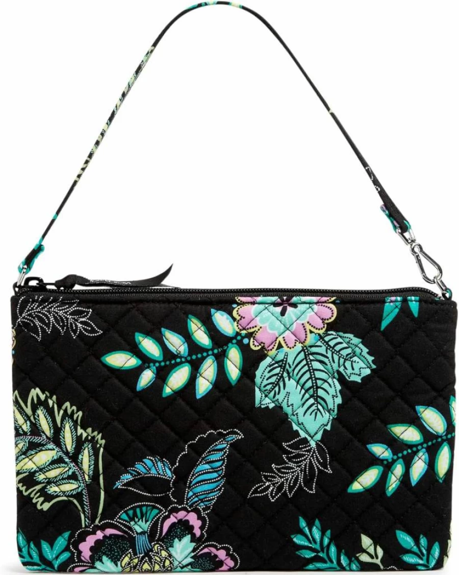 Vera Bradley RFID-Protected Women's Cotton Convertible Wristlet Purse for Secure Travel & Everyday Use
