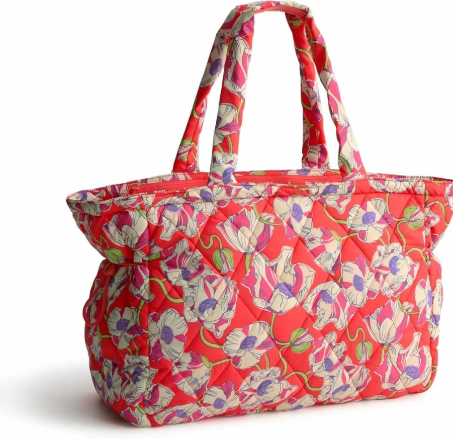 Vera Bradley Featherweight Knollton Travel Tote - Lightweight Nylon Handbag for Women, Stylish Carryall with Pockets, Perfect for Work & Travel