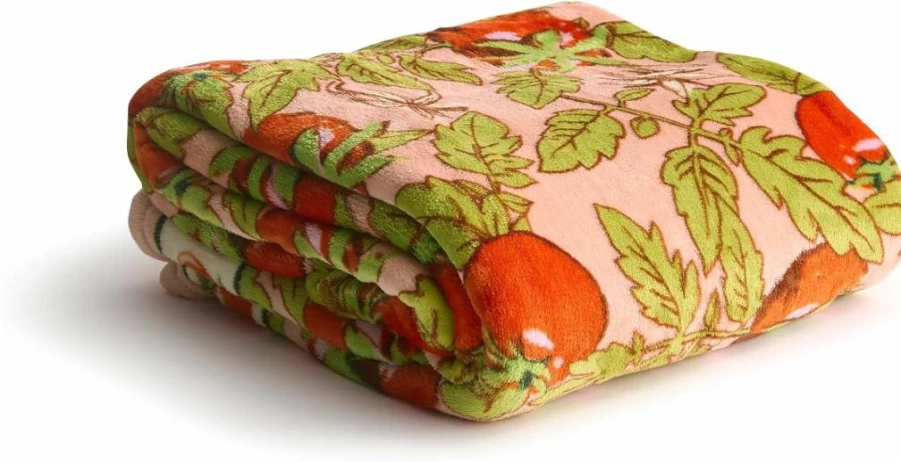 Vera Bradley Tomato Vines Plush Throw Blanket - Soft Cozy Flannel Fleece Bedding for Women & Men