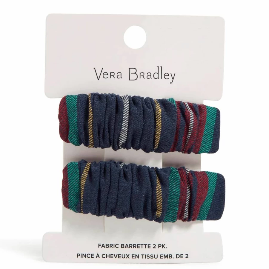 Vera Bradley Women's Perennials Gray Hair Clips Set of 2 - Stylish Hair Accessories for Women