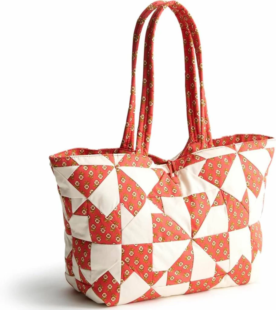 Vera Bradley Hathaway Small Cotton Tote Bag – Premium Lightweight Carryall for Women