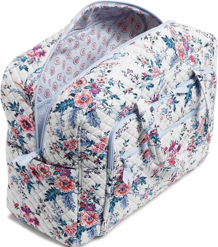Vera Bradley Grand Weekender Travel Bag - Signature Cotton Harbor Paisley - Spacious Overnight Tote - Lightweight Durable Carryall